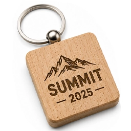 Wooden keychain with engraving