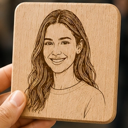 Finished engraved portrait on the item